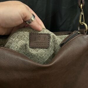 Brown Joy Susan Leather Messenger Bag for Women